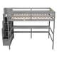 preview thumbnail 6 of 10, Kid-Friendly Design Full Size Loft Bed with Desk and Drawers
