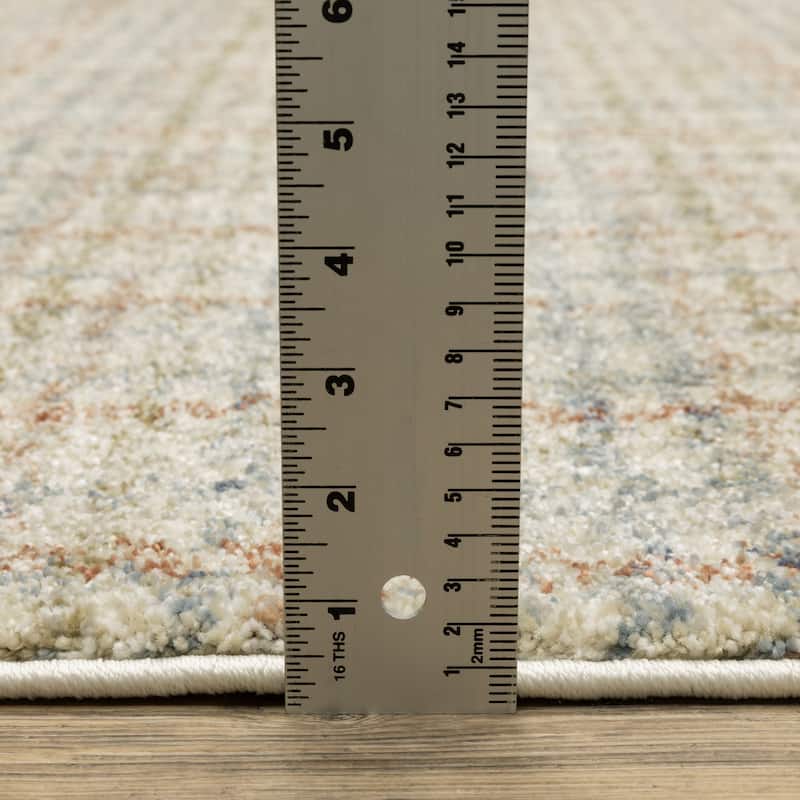 ROW Gemma Distressed Plaid Area Rug