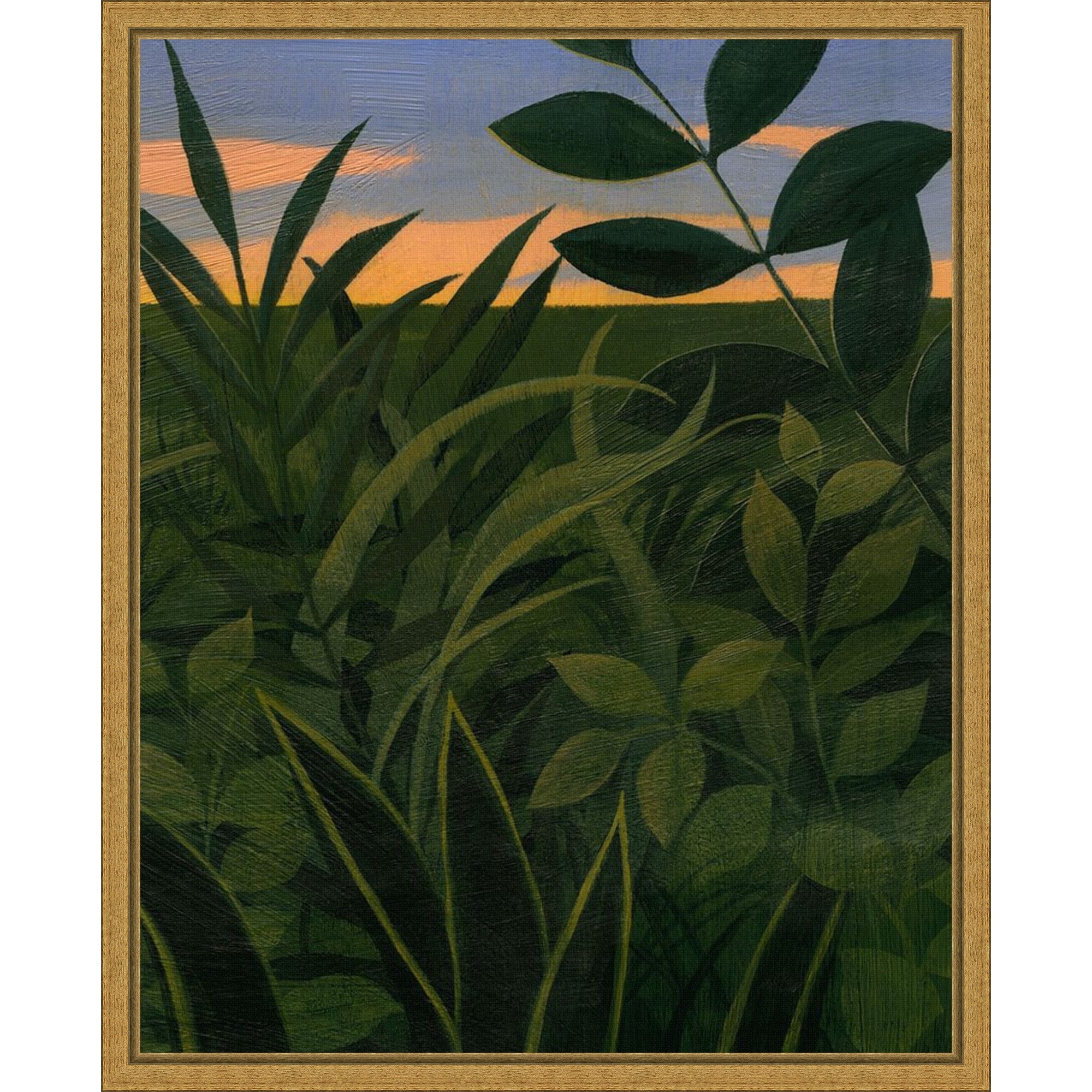 Amanti Art Tropical Dusk II by Grace Popp Framed Canvas Wall Art Print - Sylvie Gold
