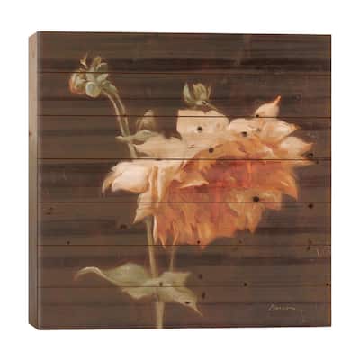 Floral Symposium III Print On Wood by Julianne Marcoux - Multi-Color