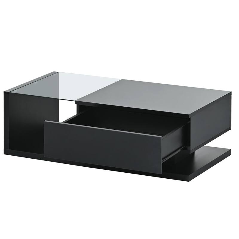 Modern Coffee Table with Tempered Glass Bed Bath & Beyond 38287338