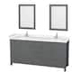 Option Dark Gray / Carrara Cultured Marble Top / Brushed