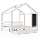 preview thumbnail 17 of 18, Full Size House Bed with Blackboard and Drawers,Two assembly options and Multiple Storage Functions