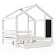preview thumbnail 10 of 10, Modern Creative Full Size House Bed with Blackboard and Drawers Storage Bed Frame for Kids, Teens, Girls, Boys