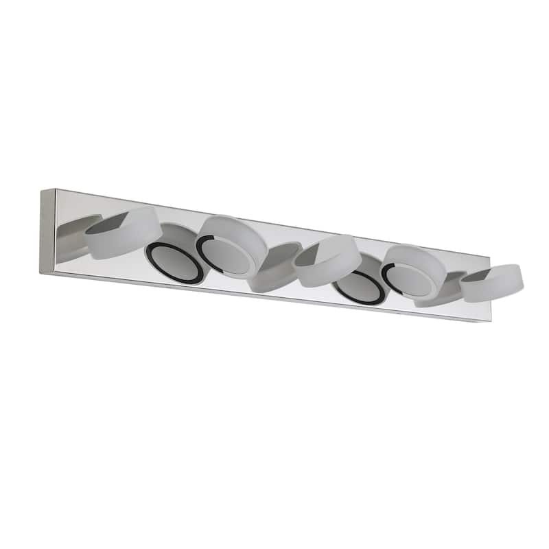 37" Modern 5-Light LED Vanity Light Fixture - with Acrylic Light Shades - Energy-Efficient Bathroom Wall Sconce