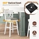 preview thumbnail 7 of 11, Costway 1/2/3/4 PCS 30" Bar Stool Wooden Chair with Contoured Backrest