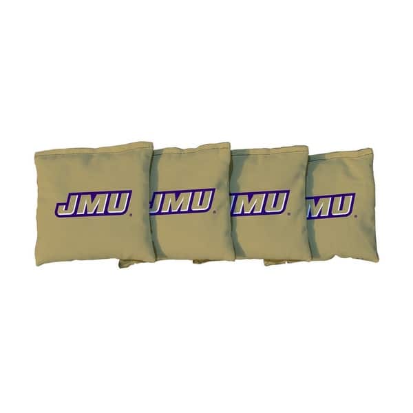 slide 2 of 3, James Madison JMU Dukes Gold Cornhole Bags All-Weather Resin Filled