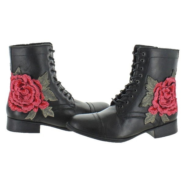 steve madden boots with red laces