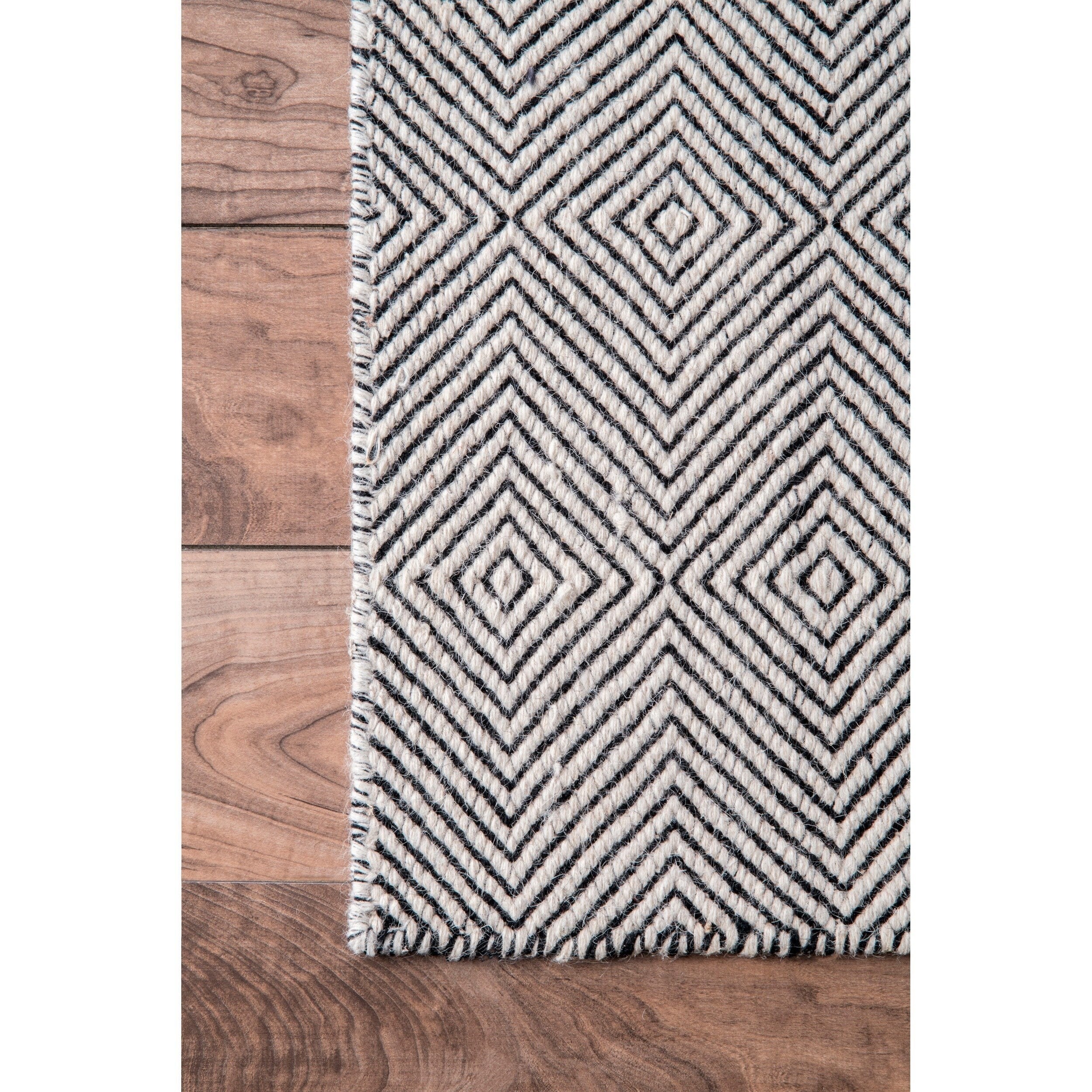 Nuloom Handmade Concentric Diamond Trellis Wool Cotton Area For