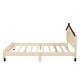 preview thumbnail 5 of 21, Vintage Full Size Wood Platform Bed with House-shaped Headboard and Motion Activated Night Lights for Kids, Teens, Boys