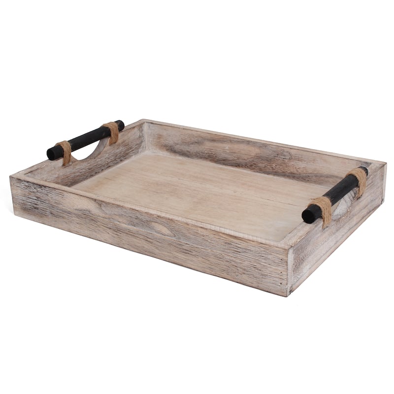 Bethany Serving Tray / Ottoman Tray - Single Tray - Distressed Wood - Single Tray