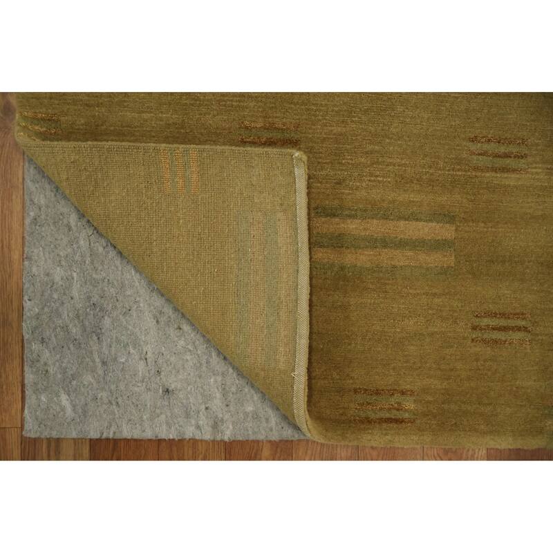 Hand Knotted Oriental 100% Wool Carpet Modern Abstract Beige & Ivories Nepalese Area Rug - 5' 0'' X 3' 0''