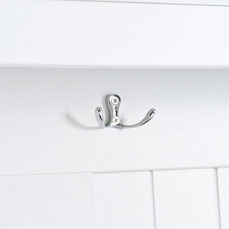 47.2'' Wide 5-in-1 Hall Tree with Bench, Cushion, Shutter Doors & 4 Hooks, Entryway Storage Organizer Cabinet