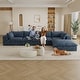 preview thumbnail 73 of 147, Modular Sectional Sofa Corduroy Upholstered Sleeper Sofa Convertible Cloud Accent Couch Deep Seat Chaise Lounge, DIY Combination