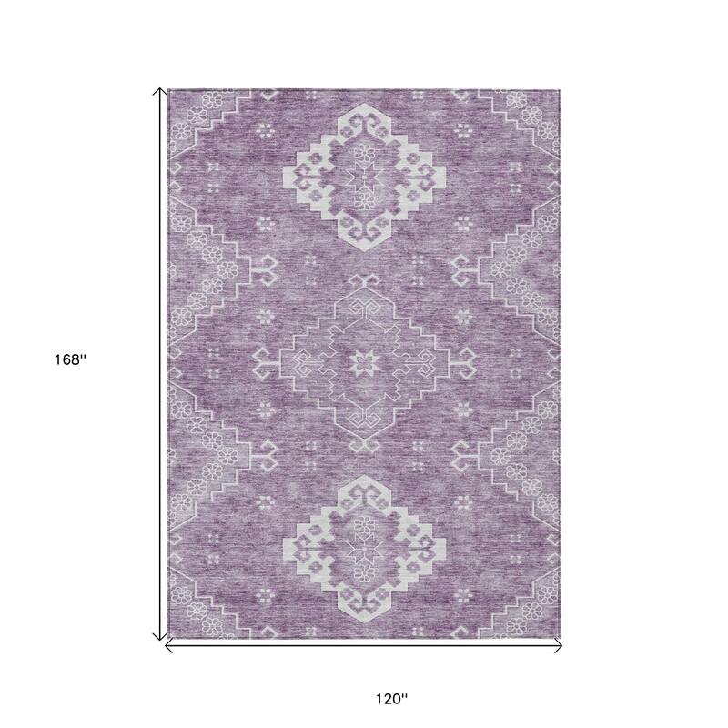 HomeRoots Medallion Traditional Rectangle Outdoor Rug