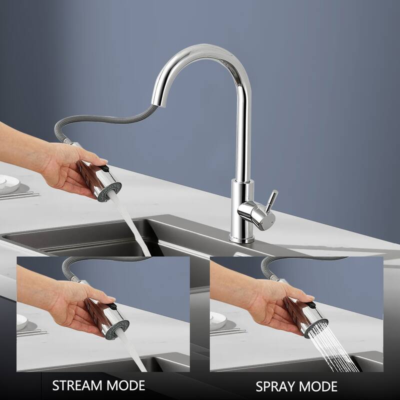 Topcraft Stainless Steel Pull Down kitchen Sink Faucet