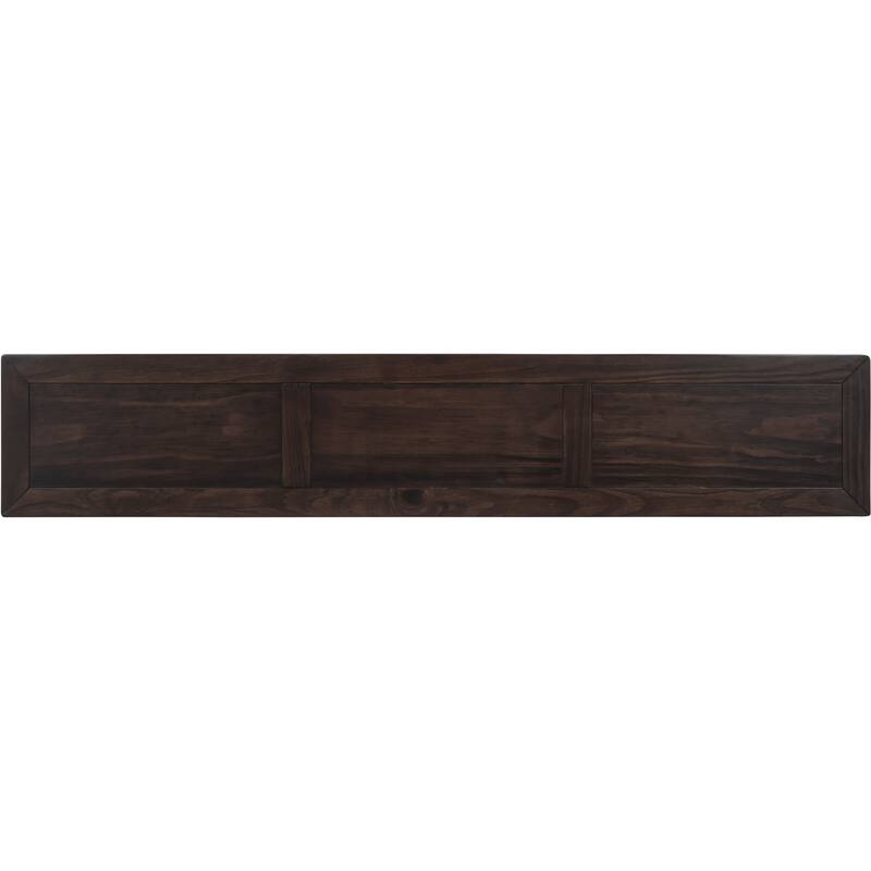 Entryway Console Table 60" Long Solid Wood Sofa Table Accent Tables with 4 Storage Drawers and Bottom Shelf for Living Room