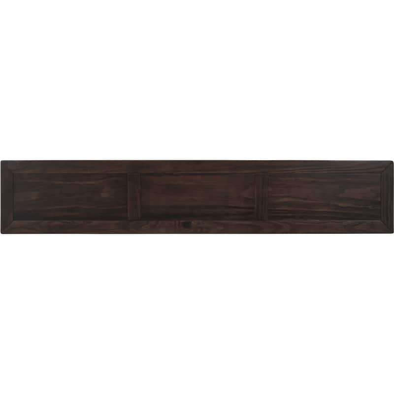 Rustic Entryway Console Table, 60" Long Sofa Table with two Different Size Drawers and Bottom Shelf for Storage