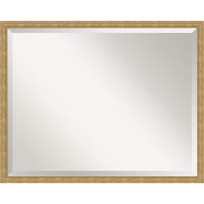 Mila Beveled Wood Framed Bathroom Vanity Wall Mirror