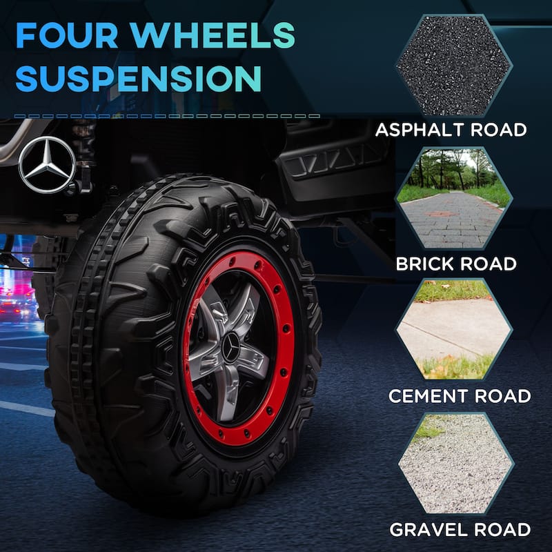 Aosom 12V Battery Powered Licensed Mercedes-Benz Ride on Truck