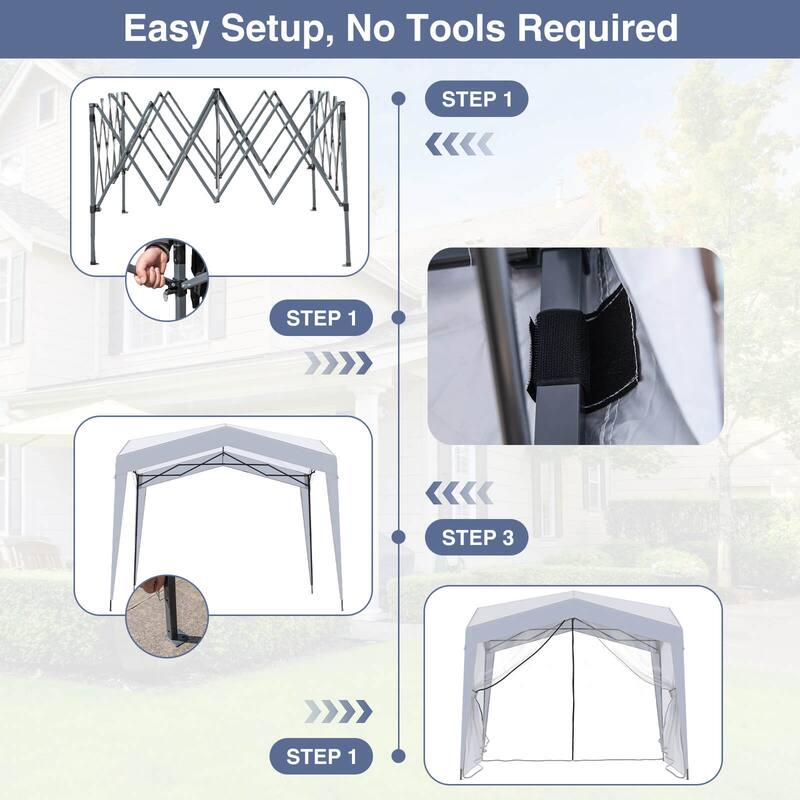 Costway 10 X 10 FT Pop up Canopy Tent with 4 Sidewalls Mesh Netting - See Details