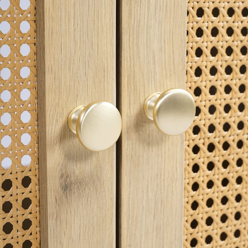 Christopher Knight Home - Hilton 30-Inch Bathroom Vanity: Handwoven Rattan Doors with Solid Wood Legs & Resin Basin