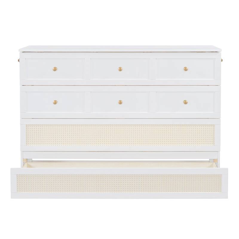 Queen Size Murphy Bed with Versatile Storage & Large Drawers