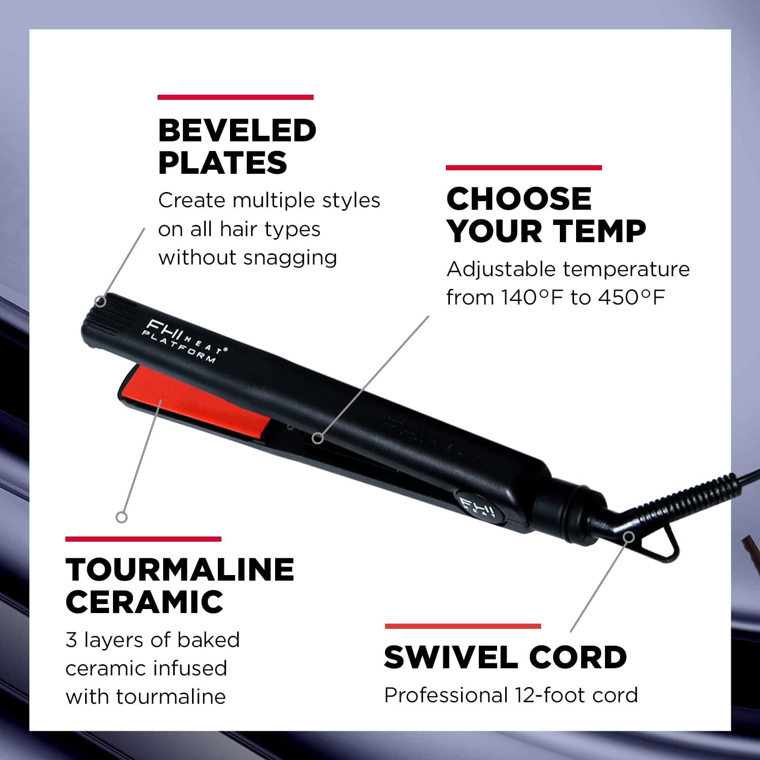 Triple baked ceramic flat iron on sale