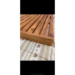 Perla Outdoor Acacia Wood Double Chaise Lounge by Christopher Knight Home