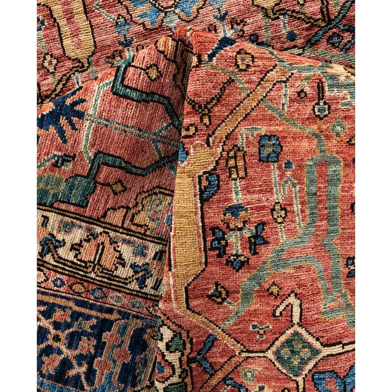 Serapi One-of-a-Kind Hand-Knotted Area Rug - Pink - 9' 1" x 11' 11"