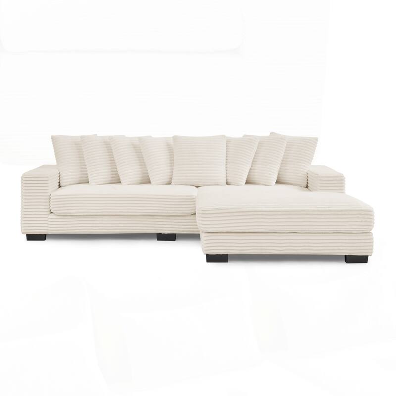 L-Shaped Modular Convertible Sofa
