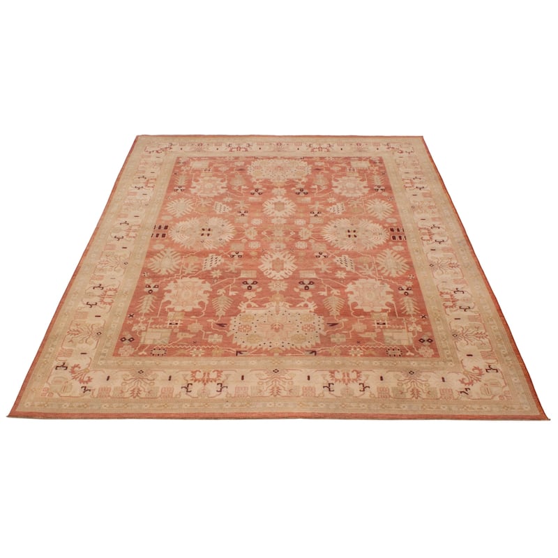 ECARPETGALLERY Hand-knotted Peshawar Finest Red Wool Rug - 7'11 x 10'0