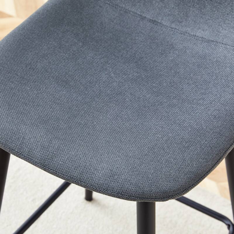 Industrial Bar Height Stools with Back, Counter Height Bar Chairs, with Metal Legs & Soft Backrest Easy to Assemble