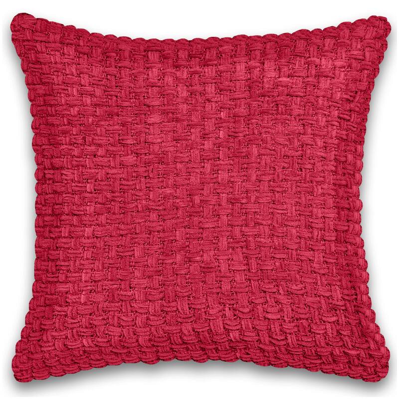 Fabstyles Chenille Basketweave Polyfill Cushion
