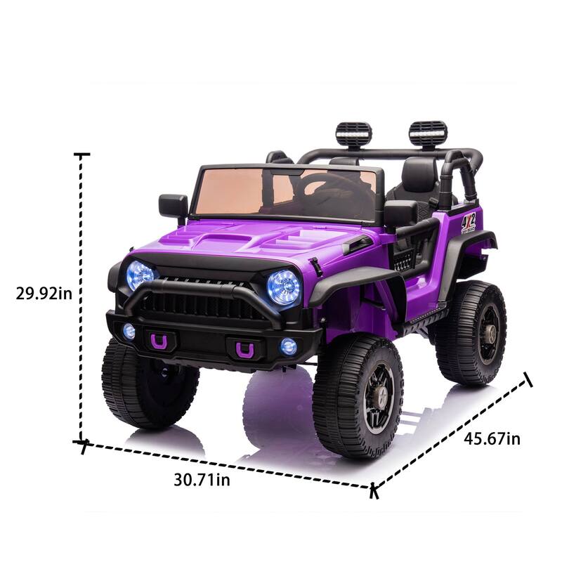 24V Ride-On Truck for Kids with Dual 200W Motors, Remote Control, Bluetooth & LED Lights