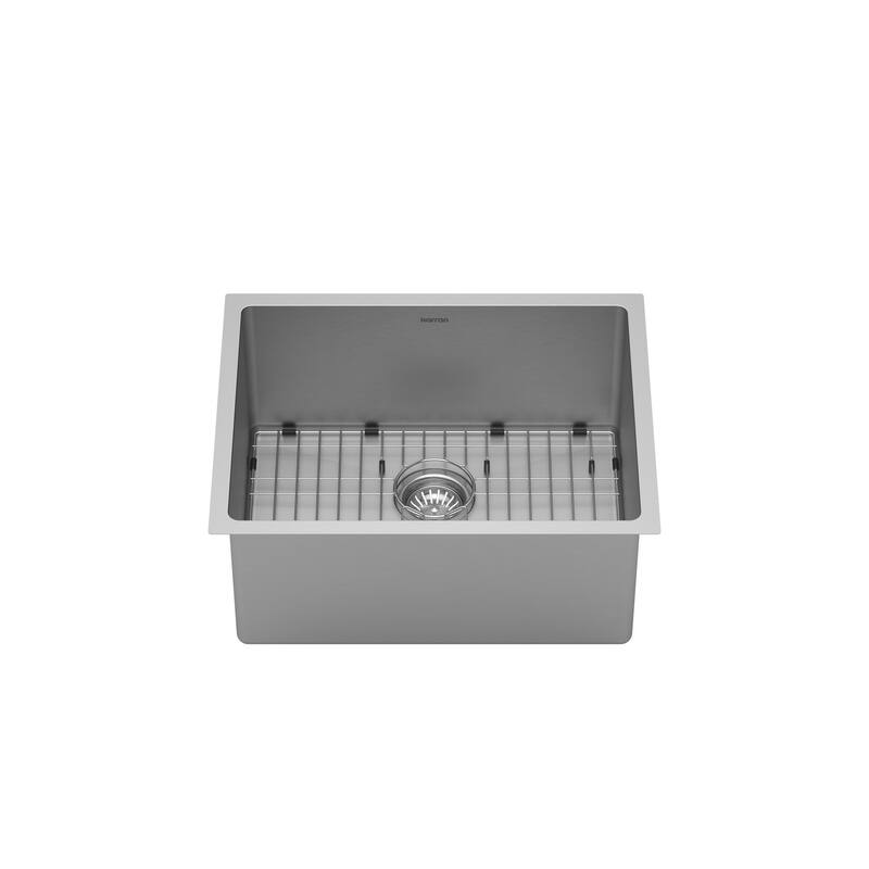 Karran 23" Undermount Single Bowl Stainless Steel Kitchen Sink Kit