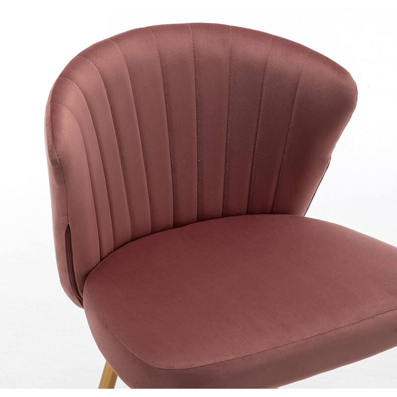 Modern Velvet Accent Chair with Channel-Tufted Design Comfortable and Trendy Armless Seat