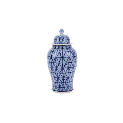 Chess Grids Temple Decorative Jar