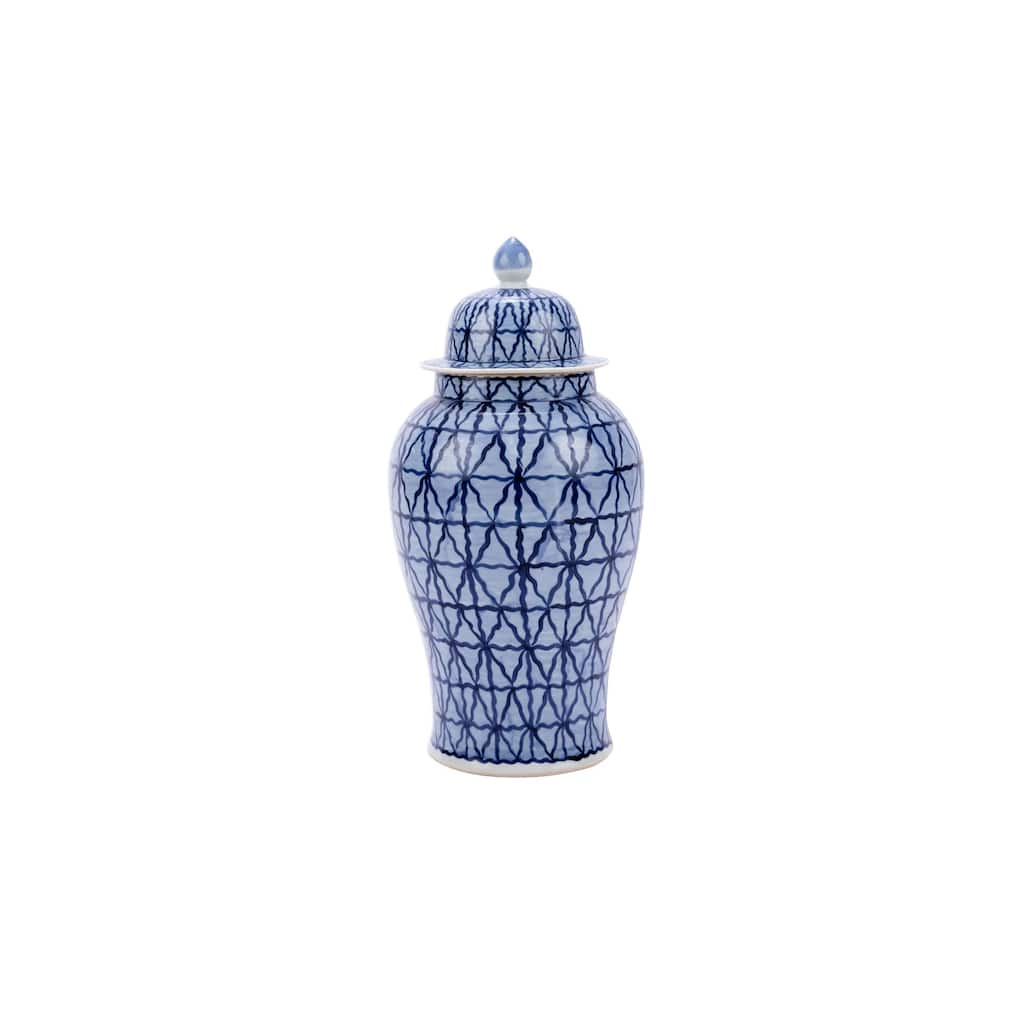 Chess Grids Temple Decorative Jar