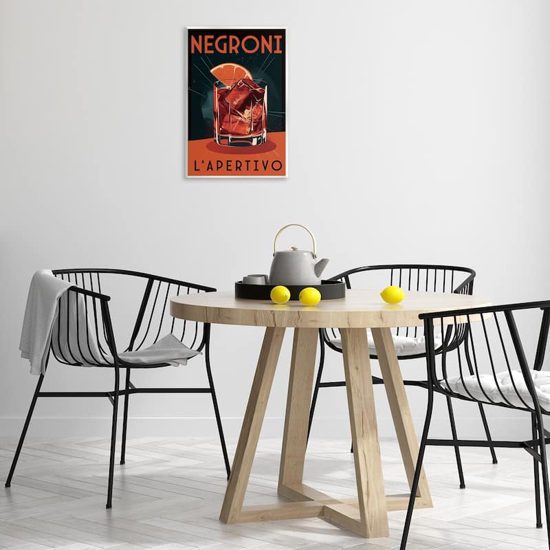 Stupell Vintage Midcentury Negroni Drink Wall Plaque Art Design By Andreas Magnusson