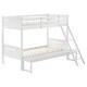 preview thumbnail 69 of 72, Littleton Transitional Wood Bunk Bed with Slatted Mattress Twin Over Full - White