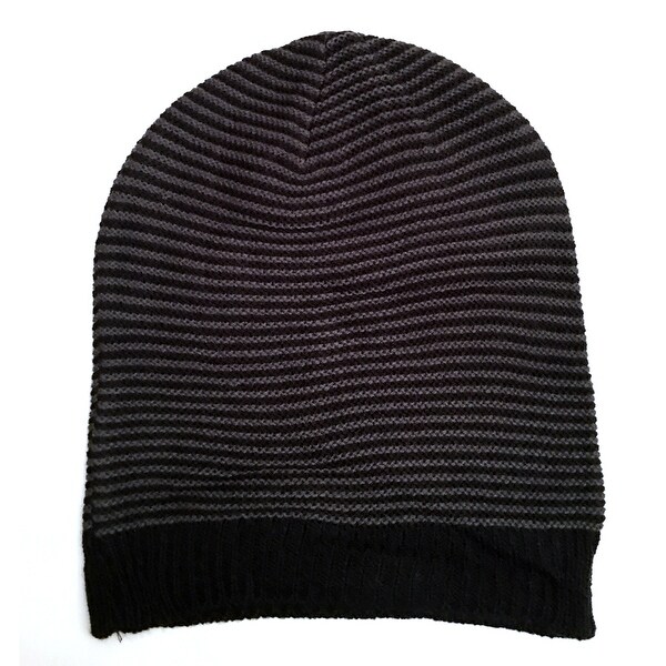 slouchy black beanie hat