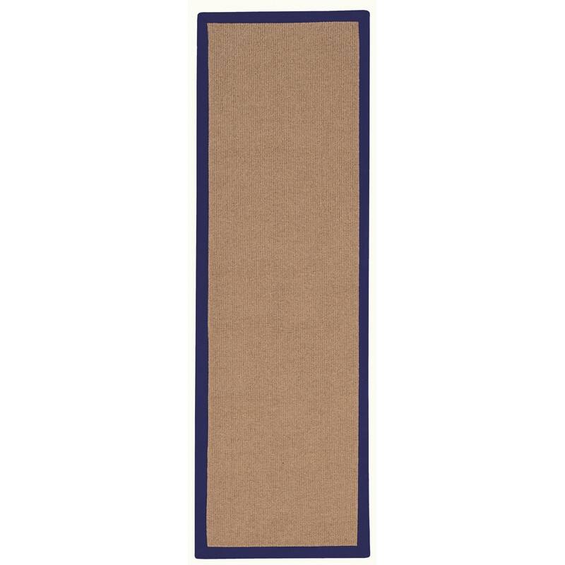 Linon Athena Cork Hand Finished Classic Rug - 2'6'' X 8' - Blue
