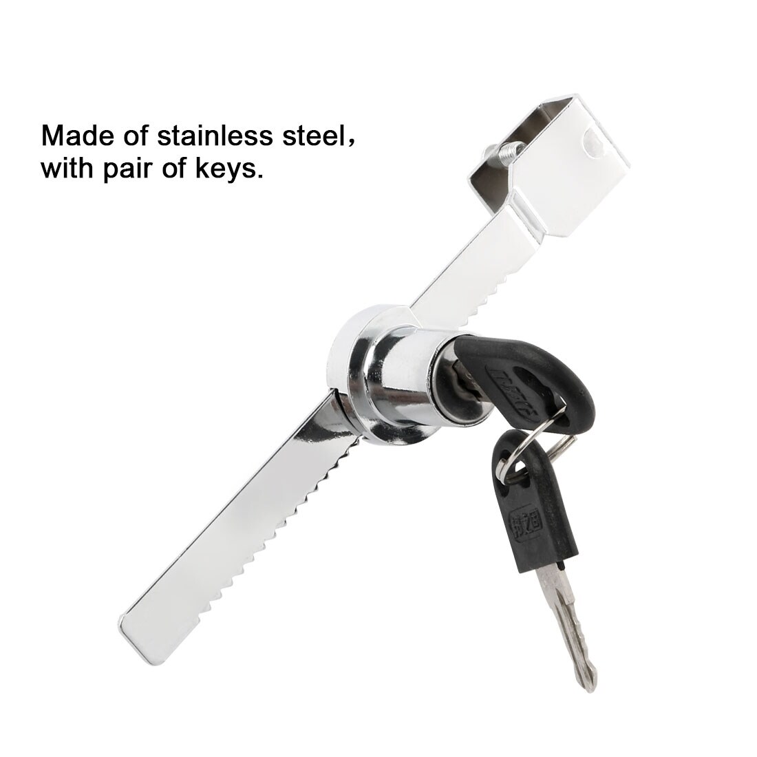 uxcell Stainless Steel Office Cabinet Display Case Glass Door Showcase Lock w Keys 2 Pcs