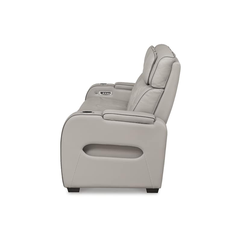 Signature Design by Ashley Boyington Gray Power Reclining Sofa - 86" W x 38.5" D x 44.5" H