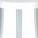 preview thumbnail 5 of 4, 18" White Aluminum And Heavy Duty Plastic Corner Shower Bench