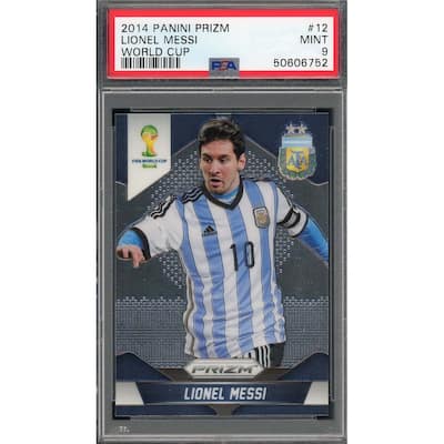 Lionel Messi 2014 Panini Prizm World Cup Card #12 PSA 9 - 8'6" x 11'6"