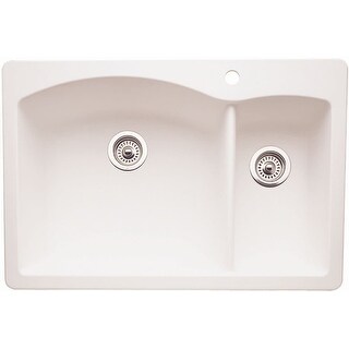 Cafe Brown Blanco 440213 Diamond Double Basin Drop In Or Undermount Granite Kitchen Sink Kitchen Bath Fixtures Kitchen Fixtures