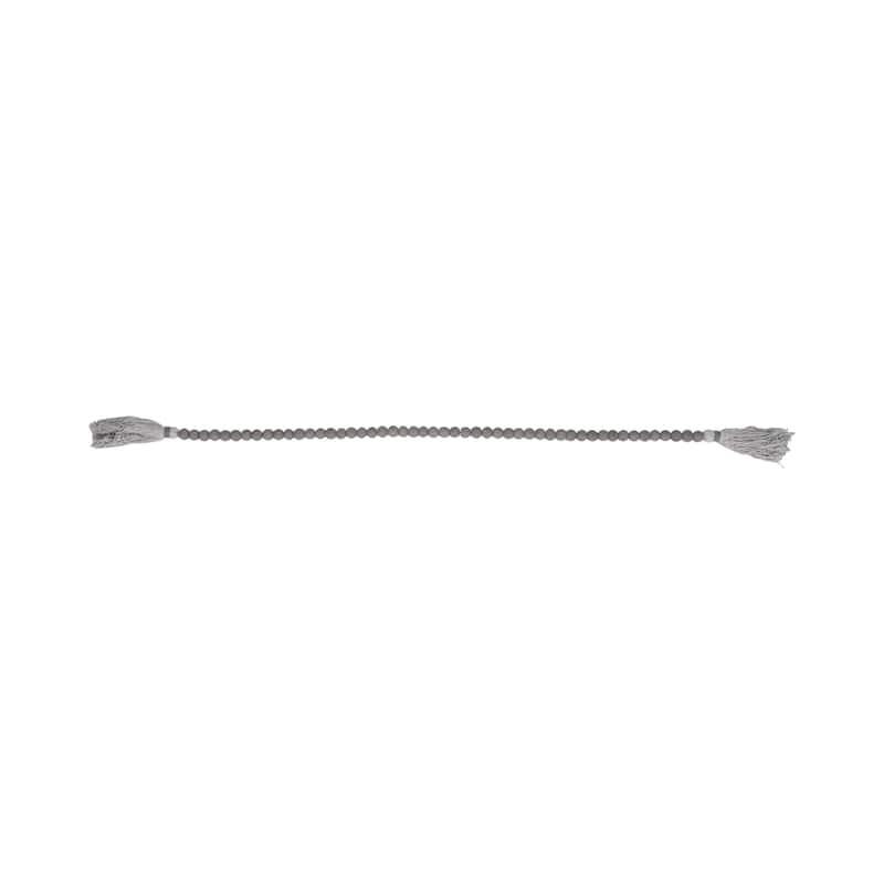 Wood Beads, Natural Finish, Bohemian Macrame Wall Decor and Home Accent for Living Rooms and Bedrooms - 45" x 1" x 1"