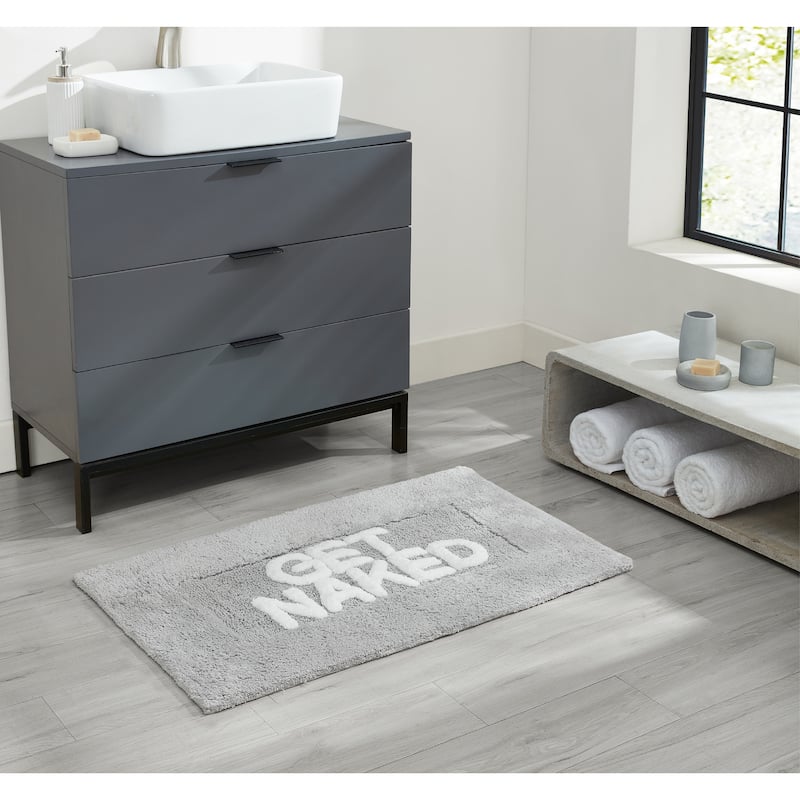 Jean Pierre Cotton "Get Naked" 21 x 34 in. Bath Rug